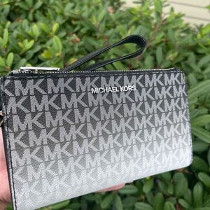 Michael Kors Black Ombré Double Zipper Wallet